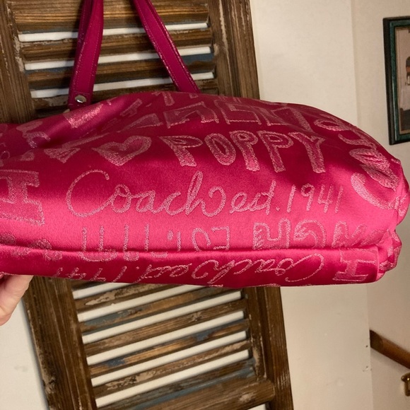 COACH STORYPATCH GLAMOUR SIGNATURE PINK SHOULDERBAG TOTE 15301 - Picture 9 of 11